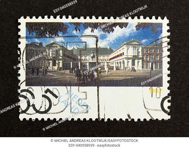 HOLLAND - CIRCA 1980: Stamp printed in the Netherlands shows a national building, circa 1980