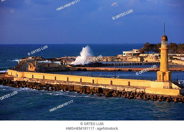 Egypt, the Mediterranean coast, Alexandria, Montazah Palace on seaside, formerly King Farouk's property, water sports centre