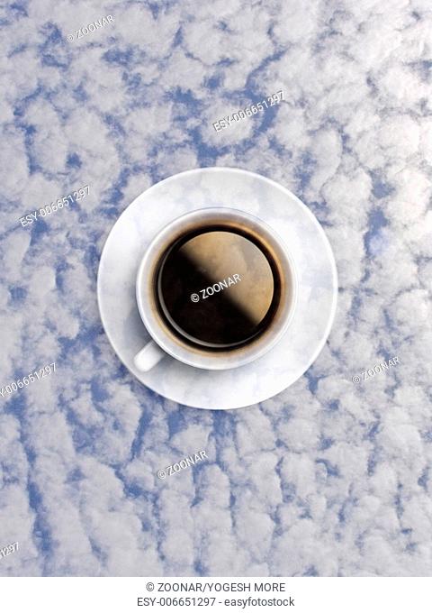 Coffee cup with the sky