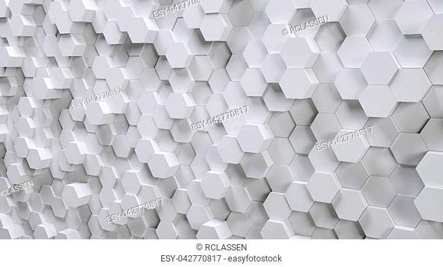 white 3D hexagons design structure background. ideal for websites and magazines layouts