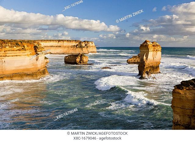 The coastline near Loch Ard Gorge, looking towards the sea stacks called 12 Apostles, Great Ocean Road, Australia The Loch Ard was a three-masted clipper...