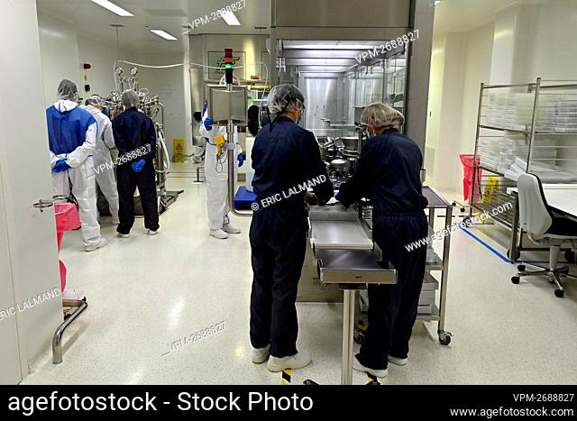 Illustration picture shows a visit to the Mithra Pharmaceuticals firm in Flemalle, Tuesday 06 April 2021. BELGA PHOTO ERIC LALMAND