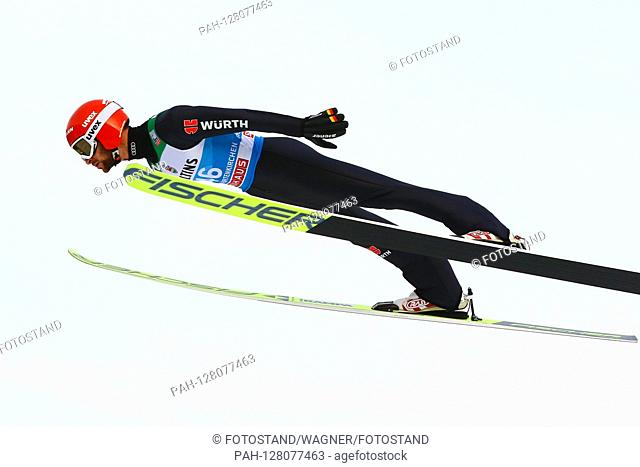 Garmisch-Partenkirchen, Germany December 31, 2019: 68th Four Hills Tournament - Qualification - Garmisch-Partenkirchen EISENBICHLER Markus (GER), in flight