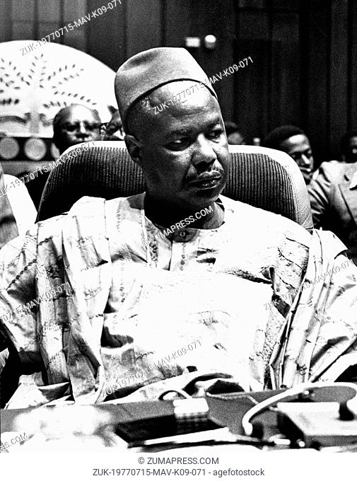 Jul 15, 1977; Yaounde, Cameroon; AHMADOU BABATOURA AHIDJO August 24 1924 November 30 1989 was the president of Cameroon from 1960 until 1982