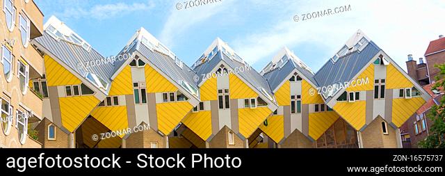ROTTERDAM, Netherlands - Jul 7: Cube houses designed by Piet Blom on Jul 7, 2014 in Rotterdam, Netherlands