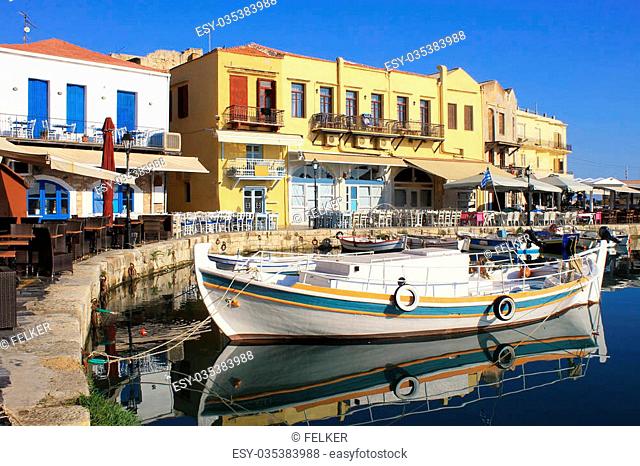 The Venetian Harbour at Rethymno, Crete, Greece