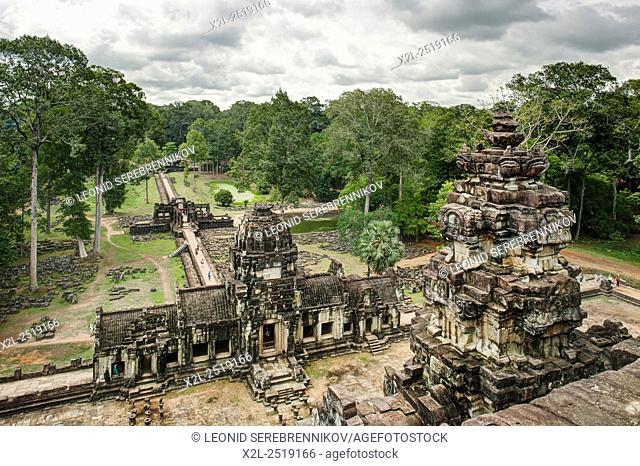 View from the top level of Baphuon temple. Angkor Archaeological Park, Siem Reap Province, Cambodia