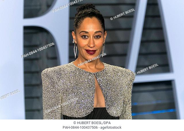 Tracee Ellis Ross attends the Vanity Fair Oscar Party at Wallis Annenberg Center for the Performing Arts in Beverly Hills, Los Angeles, USA, on 04 March 2018