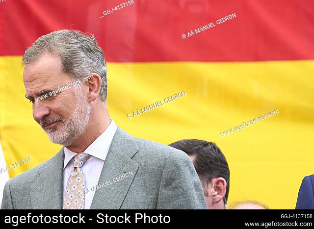 King Felipe VI of Spain attends 'Corrida de la Prensa' Bullfight at Las Ventas Bullring on June 4, 2023 in Madrid, Spain