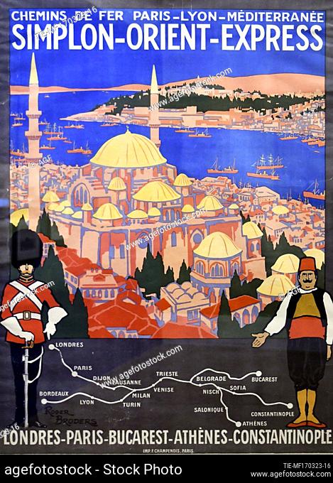 The exhibition 'Orient-Express & Cie. Itinerary of a modern myth', curated by Eva Gravayat and Arthur Mettetal, at Villa Medici until 21 May 2023