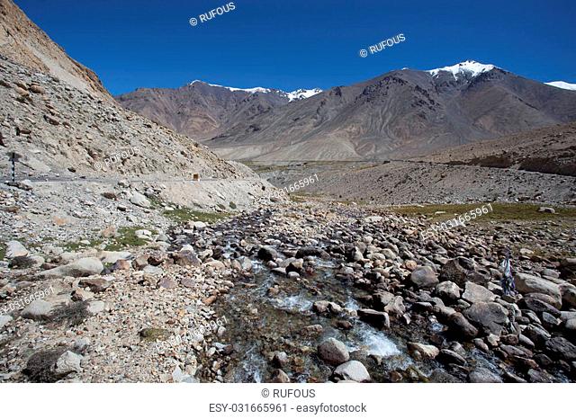 Himalayan river , Ladakh, India.(Himalayan landscape)