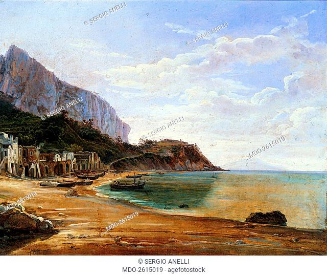 Marina Grande in Capri (Marina Grande a Capri), by Sil'vestr Feodosieviƒç ?†ƒçedrin, 1828, 19th Century, oil on canvas. Private collection