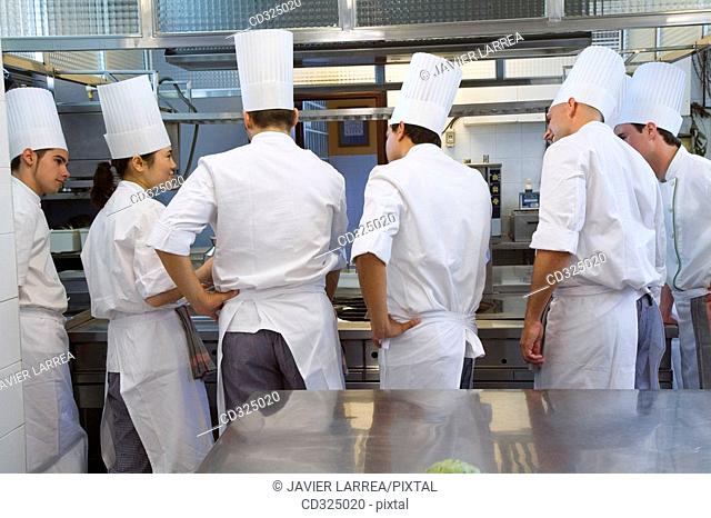 Chefs. Luis Irizar cooking school. Donostia, Gipuzkoa, Basque Country, Spain