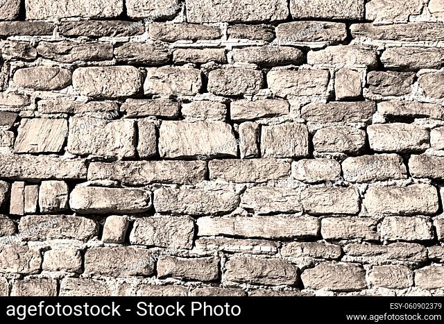 step  brick in    greece  old wall and texture material the  background