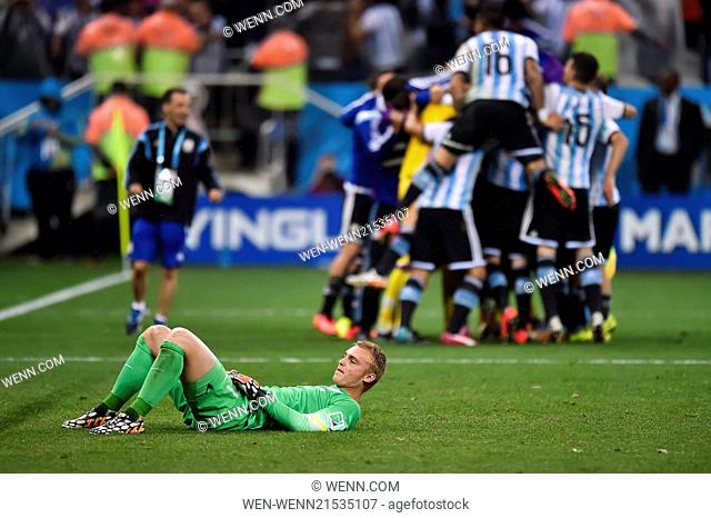 2014 FIFA World Cup - Semi Final, Netherlands (0) v (0) Argentina, held at Arena Corinthians (Argentina win 4-2 on penalties) Featuring: Jasper Cillessen Where:...