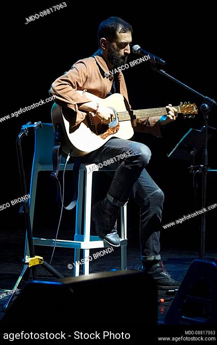 Italian singer-songwriter Vasco Brondi in concert at the Milan Triennale for the inauguration of the new season of Il tempo delle donne