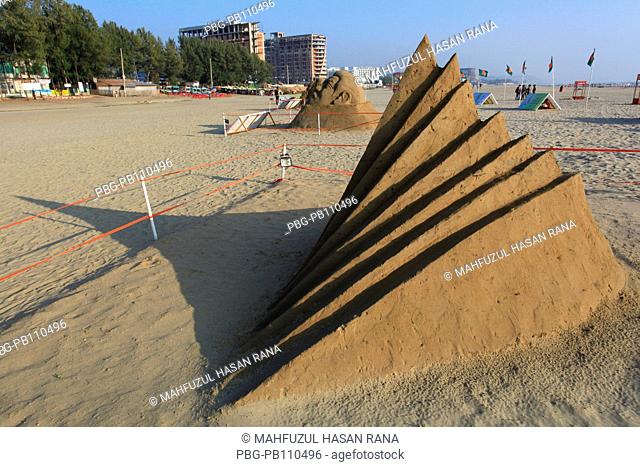 Sand sculpture Coxs Bazar, Bangladesh January 2011