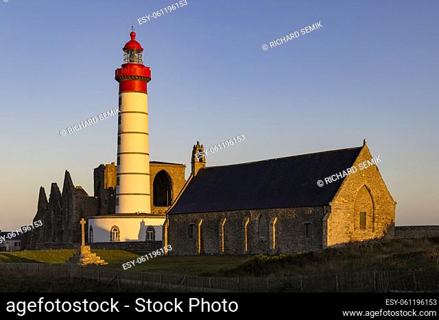Saint-Mathieu Lighthouse, Pointe Saint-Mathieu in Plougonvelin, Finistere, France