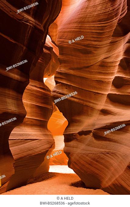 sandstone formations in Upper Antelope Canyon, USA, Arizona, Upper Antelope Canyon, Navajo Nation Reservation