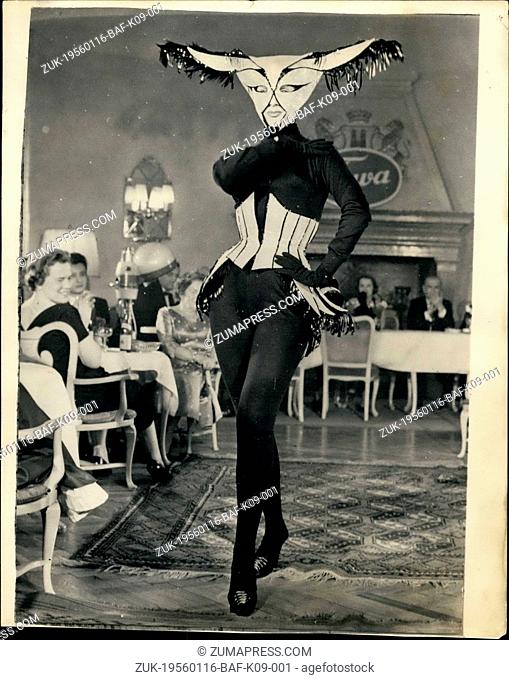 Jan. 16, 1956 - 16-1-56 Carnival costumes of display in Munich ?¢‚Ç¨‚Äú Many original and some ?¢‚Ç¨Àúnaughty?¢‚Ç¨‚Ñ¢ costumes were to be seen during the...
