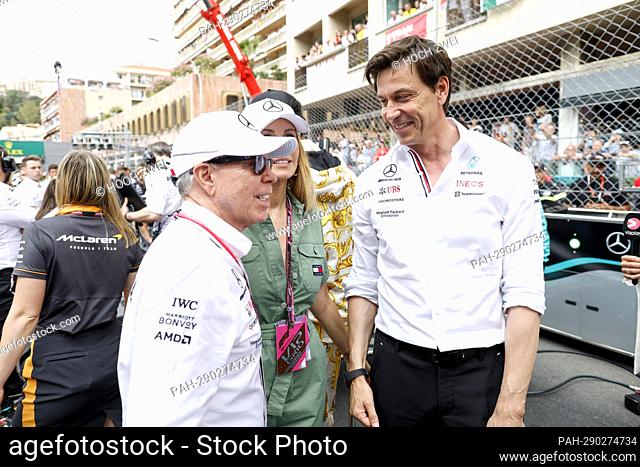 Duff McKagan (Guns n' Roses) with his wife Susan Holmes McKagan, Toto Wolff (AUT, Mercedes-AMG Petronas F1 Team), F1 Grand Prix of Monaco at Circuit de Monaco...