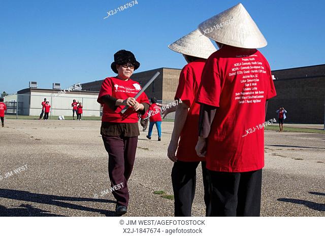 New Orleans, Louisiana - Senior citizens participate in the VIET Senior Olympics, a day of both active and sedentary games  The event was organized by...