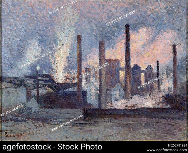 Aciérie à Charleroi (Steelworks in Charleroi), 1897. Creator: Luce, Maximilien (1858-1941)