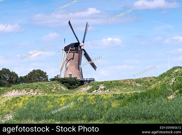 windmill de goed hoop in holland village Hellevoetsluis