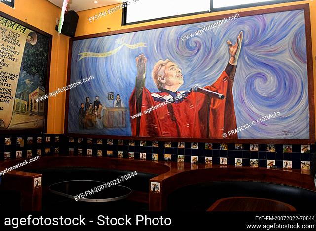 July 20, 2022, Mexico City, Mexico: Cavela Vargas paint is seen during a press conference of the concert ""Chavela and her women