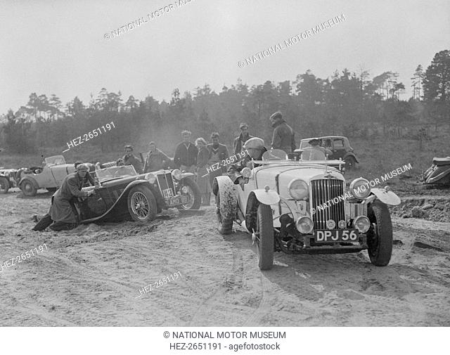 Talbot 10 Sports of DH Perring competing in the Great Weat Motor Club Trial, 1938. Artist: Bill Brunell