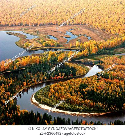 Autumn in Siberia. Top view