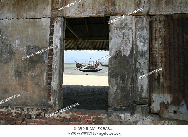 A view of Shah Pori Island, through a window Teknaf, Cox’s Bazar, Bangladesh March 22, 2008