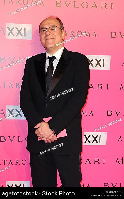 Italian director and actor Carlo Verdone takes part in the Dinner Gala at the Maxxi Museum on the occasion of the new Bellissima exhibition