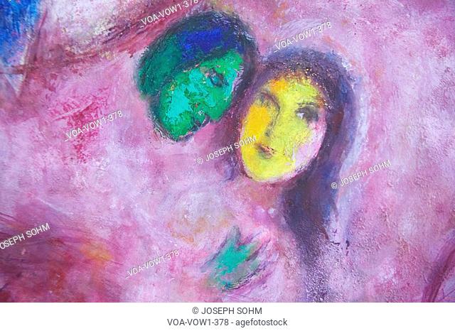 Painting by Marc Chagall, Marc Chagall Museum, Nice, France