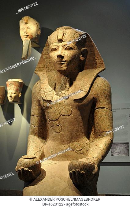 Statue, Egyptian Department, The Metropolitan Museum of Art, Upper East Side, New York City, New York, USA, North America