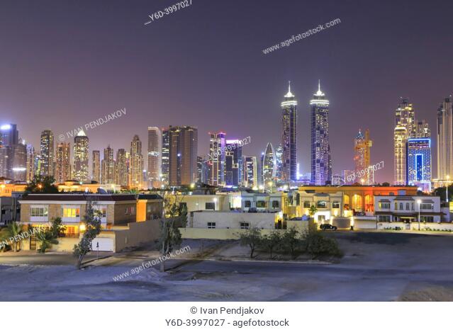 Dubai at Night, United Arab Emirates