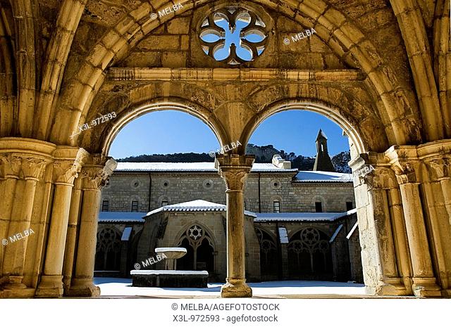 Monastery of Santa María de Iranzu, 12th century cloister  Navarra, Spain