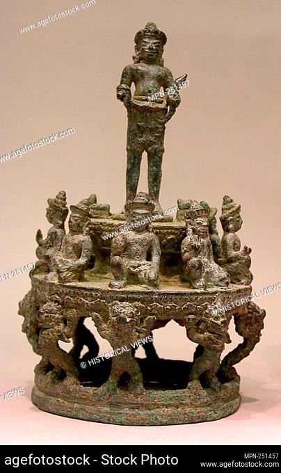 Mandala of Surya, the Sun God, and Lesser Planetary Deities - Angkor period, 12th century - Cambodia - Origin: Cambodia, Date: 1101–1200, Medium: Bronze