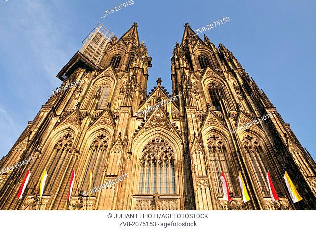 The west front of Cologne cathedral or the Dom