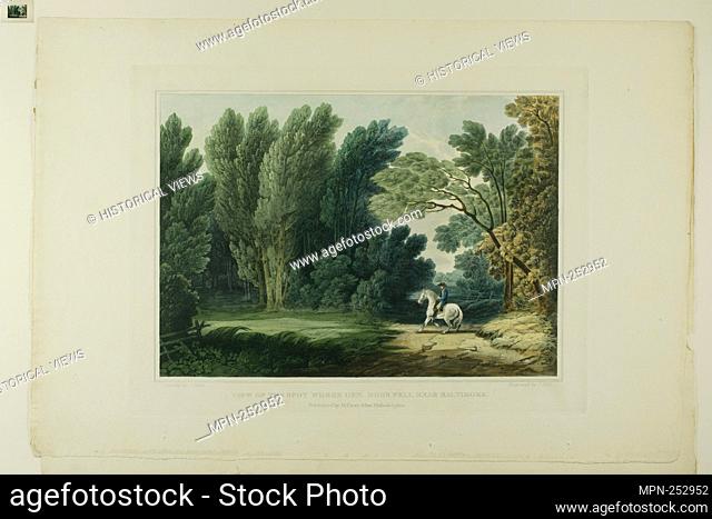 View of the Spot Where General Ross Fell, Near Baltimore, plate six of the first number of Picturesque Views of American Scenery - 1819/21 - John Hill (American