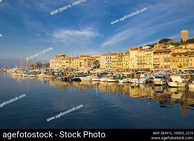 France Cote d Azur Cannes Le Suquet - Old Town and Old Harbour Europe European French Provence Provencal Riviera South of France South Cote dAzur Cote d Azur...
