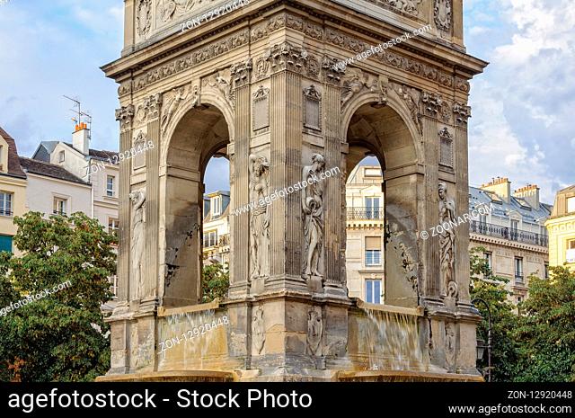 Fountain of the Innocents is the oldest monumental fountain in Paris, France