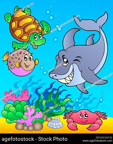 Underwater animals and fishes 1