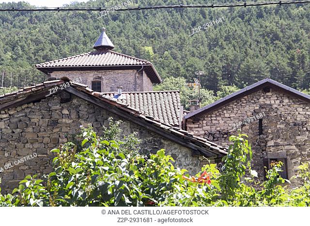 Old architecture in Roncal village Roncal valley in Navarre Spain