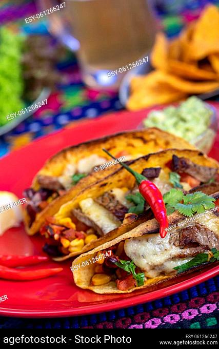 grilled mexican tacos on a plate