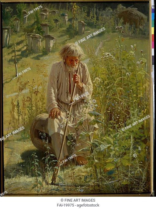 Beekeeper. Kramskoi, Ivan Nikolayevich (1837-1887). Oil on canvas. Realism. 1872. Russia. State Tretyakov Gallery, Moscow. 63, 5x49, 2. Genre