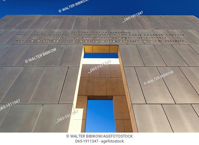 USA, Oklahoma, Oklahoma City, Oklahoma City National Memorial to the victims of the Alfred P  Murrah Federal Building Bombing on April 19, 1995, West Entrance
