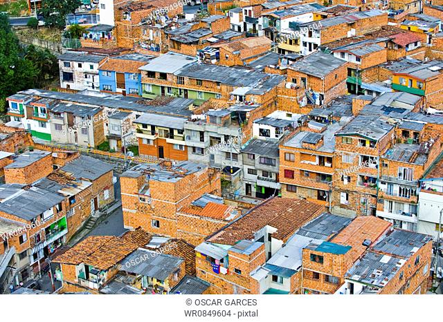 Housings of Neighborhood Loreto, Buenos Aires, Medellin, Antioquia, Colombia