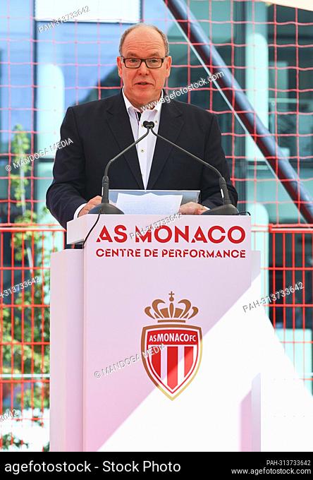 La Turbie, France - September 5, 2022: AS Monaco Training and Performance Center Inauguration with H.S.H. Prince Albert II of Monaco, Headquarter
