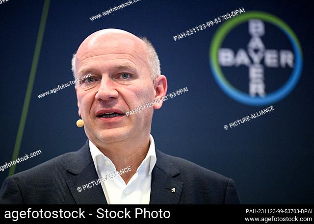 23 November 2023, Berlin: Kai Wegner (CDU), Governing Mayor of Berlin, speaks at the inauguration of Bayer AG's new STE 1 pharmaceutical production facility in...